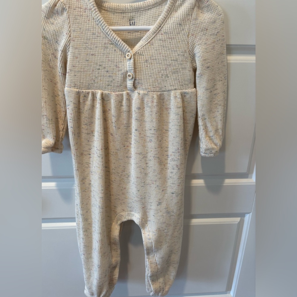 GAP Cream Waffle Weave Playsuit